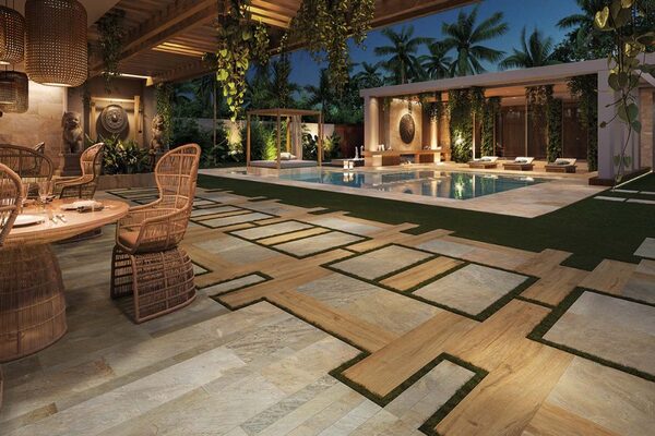 Carrelage de jardin