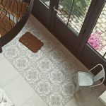 Tapis effet carreaux de ciment