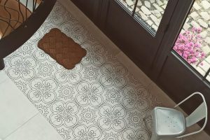 Tapis effet carreaux de ciment